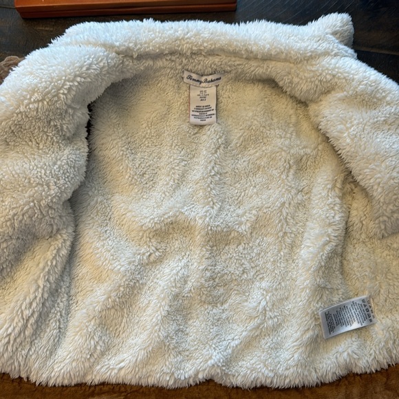 Tommy Bahama toddler 2T coat warm preppy, tan/ brown and white - Picture 9 of 12